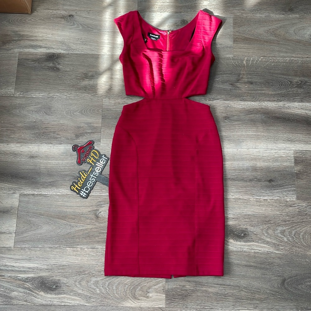 Bebe | Cut Out Midi Pink Dress